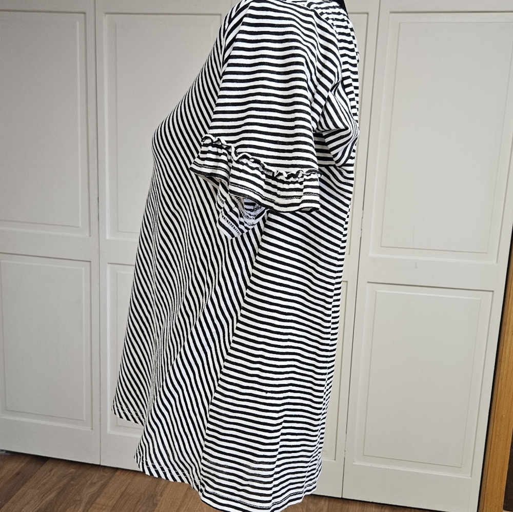 Doe & Rae 1XL women's striped short sleeve top - Picture 4 of 5